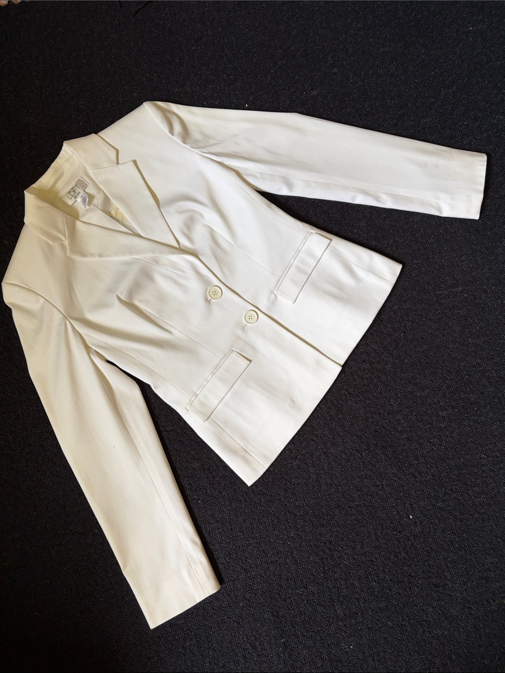 🌸 NWT LOFT WOMENS PETITE SIZE 0 WHITE BLAZER